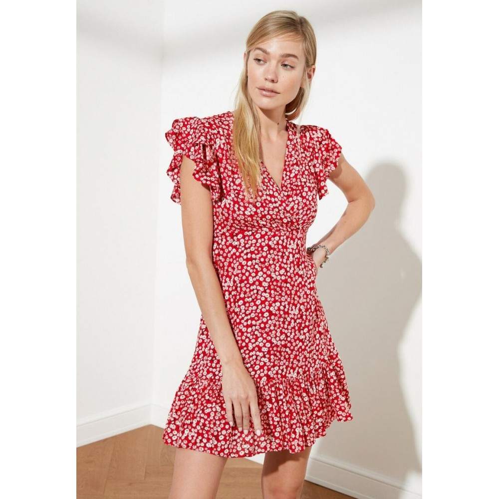 Kobiety DRESS | Trendyol Sukienka letnia - red/czerwony - VM19013