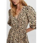 Kobiety DRESS | Vero Moda MINI V-AUSSCHNITT - Sukienka letnia - beige, black/beżowy - RA61276