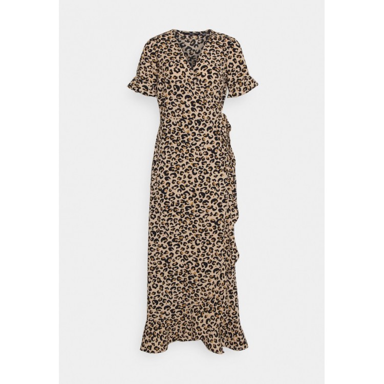 Kobiety DRESS | Vero Moda Tall VMSAGA WRAP FRILL ANKLE DRESS TALL - Długa sukienka - tasted almond/brązowy - NE80165