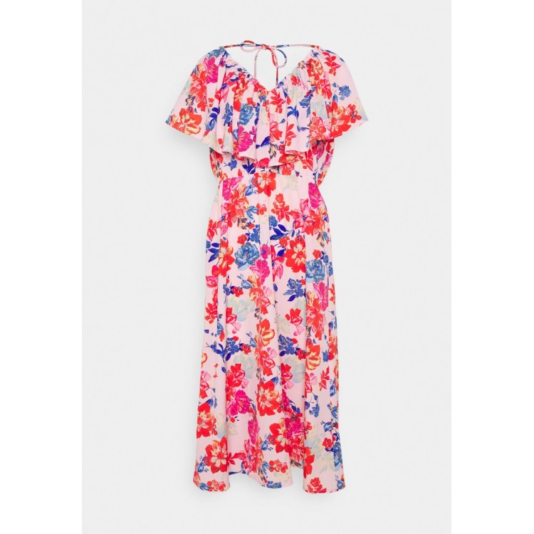 Kobiety DRESS | Vero Moda VMREMI CALF DRESS - Sukienka letnia - parfait pink remi/różowy - ES24557