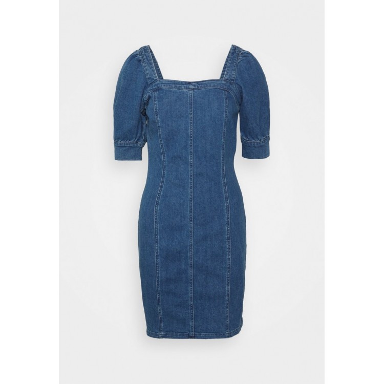 Kobiety DRESS | Vero Moda VMYVONNE SHORT DRESS - Sukienka letnia - medium blue denim/niebieski denim - IE98705