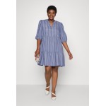 Kobiety DRESS | VILA CURVE 3/4 SHORT - Sukienka letnia - blue/niebieski - JN89342