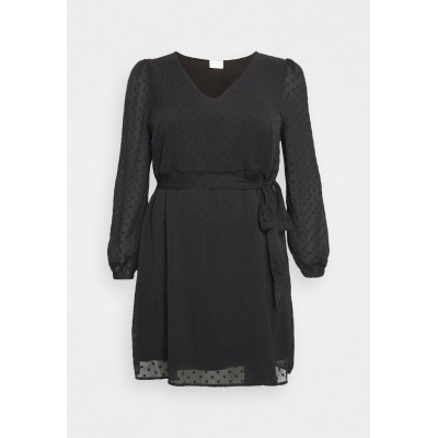 Kobiety DRESS | VILA CURVE VIMALIANA V NECK DRESS - Sukienka letnia - black/czarny - AY91518