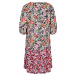 Kobiety DRESS | Zizzi FLORAL WITH 3/4-LENGTH SLEEVES - Sukienka letnia - flower aop mix/żółty - UT62113