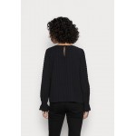 Kobiety SHIRT | TOM TAILOR DENIM BLOUSE WITH VOLANT CUFF DETAIL - Bluzka z długim rękawem - deep black/czarny - ZZ93747