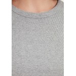 Kobiety SHIRT | Trendyol Bluzka z długim rękawem - grey/szary - MO01583
