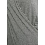 Kobiety T SHIRT TOP | Banana Republic NEW WRAP - Bluzka z długim rękawem - medium heather grey/szary - RO31728