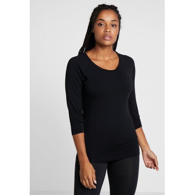 Kobiety T_SHIRT_TOP | Curare Yogawear Bluzka z długim rękawem - black/czarny - QG77834
