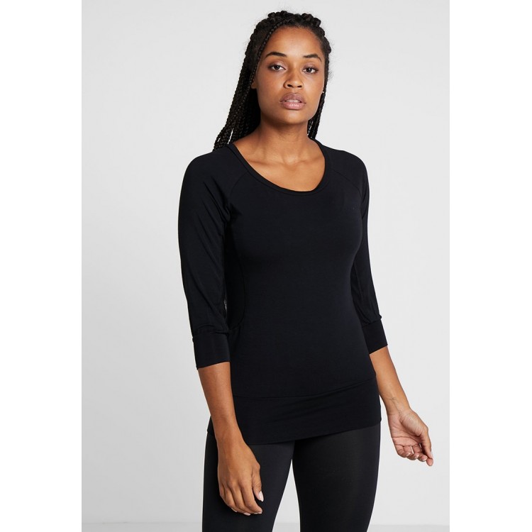 Kobiety T SHIRT TOP | Curare Yogawear Bluzka z długim rękawem - black/czarny - QG77834