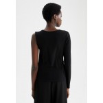 Kobiety T SHIRT TOP | DeFacto Bluzka z długim rękawem - black/czarny - YW28723