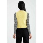 Kobiety T SHIRT TOP | DeFacto SLIM FIT - Bluzka z długim rękawem - yellow/żółty - BU65772