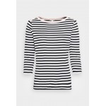 Kobiety T SHIRT TOP | edc by Esprit STRIPED SLEEVE TEE - Bluzka z długim rękawem - black/czarny - GW89089
