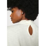 Kobiety T SHIRT TOP | Esprit COLLAR - Bluzka z długim rękawem - off white/czarny - SR56786