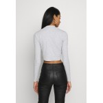 Kobiety T SHIRT TOP | Even&Odd 2 PACK - Bluzka z długim rękawem - light grey/black/jasnoszary - HV59719