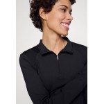 Kobiety T SHIRT TOP | Even&Odd active Bluzka z długim rękawem - black/czarny - RK56291
