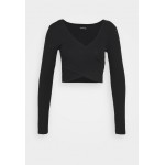Kobiety T SHIRT TOP | Even&Odd Bluzka z długim rękawem - black/czarny - ES50431