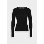 Kobiety T SHIRT TOP | Even&Odd Bluzka z długim rękawem - black/czarny - GD41704