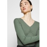 Kobiety T SHIRT TOP | Even&Odd Bluzka z długim rękawem - green/zielony - BM10864