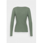 Kobiety T SHIRT TOP | Even&Odd Bluzka z długim rękawem - green/zielony - BM10864