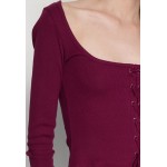 Kobiety T SHIRT TOP | Even&Odd Bluzka z długim rękawem - purple/fioletowy - EJ46155