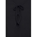 Kobiety T SHIRT TOP | Even&Odd Tall Bluzka z długim rękawem - black/czarny - TH93145