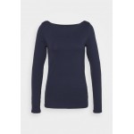 Kobiety T SHIRT TOP | GAP BATEAU - Bluzka z długim rękawem - true indigo/oliwkowy - AF87321