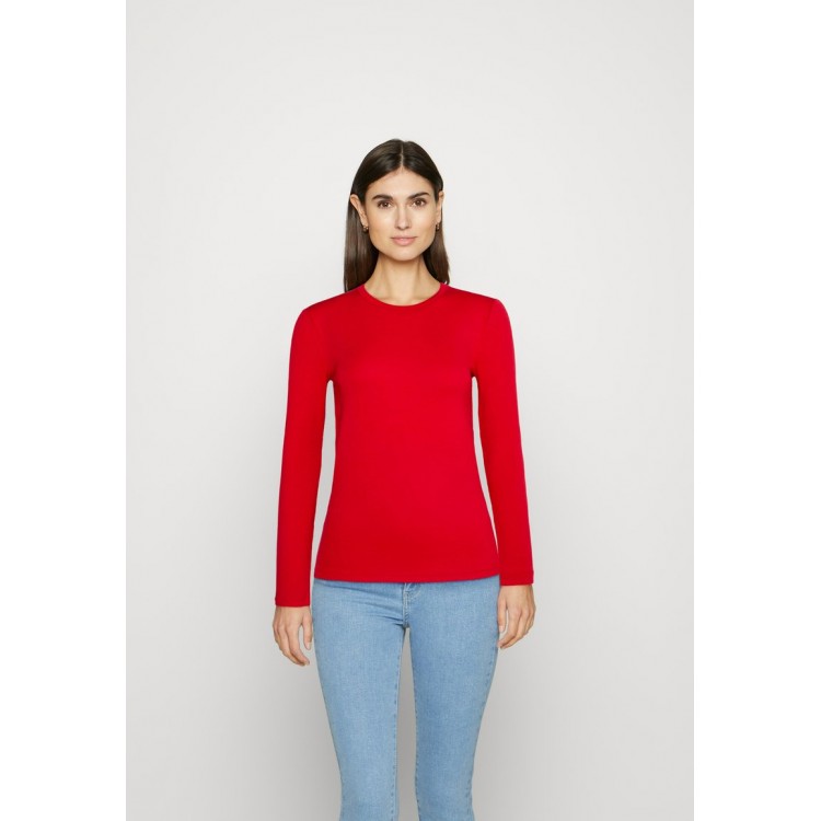 Kobiety T SHIRT TOP | GAP CREW - Bluzka z długim rękawem - red/czerwony - PG78942