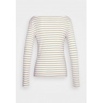 Kobiety T SHIRT TOP | GAP Petite BOATNECK 2 PACK - Bluzka z długim rękawem - khaki/biały - CR65626