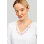 Kobiety T SHIRT TOP | Greenpoint Bluzka z długim rękawem - white/biały - TJ64486