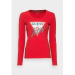 Kobiety T SHIRT TOP | Guess ICON - Bluzka z długim rękawem - rugby red/czerwony - OB44527