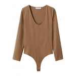 Kobiety T SHIRT TOP | Mango FANI - Bluzka z długim rękawem - brown/brązowy - YB75811