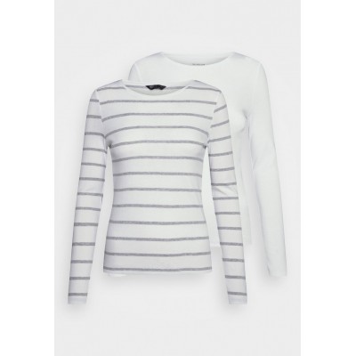 Kobiety T_SHIRT_TOP | Marks & Spencer 2PACK - Bluzka z długim rękawem - grey/white/szary - SP83936