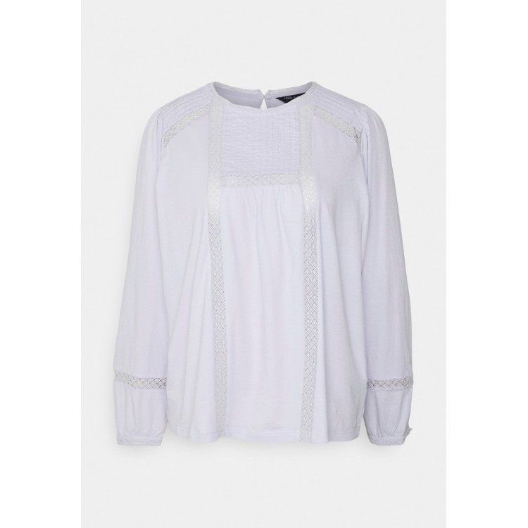 Kobiety T SHIRT TOP | Marks & Spencer WASHED TRIM - Bluzka z długim rękawem - pale lilac/liliowy - VJ03533