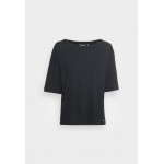 Kobiety T SHIRT TOP | mine to five TOM TAILOR CLEAN - Bluzka z długim rękawem - obsidian black/czarny - NO12318