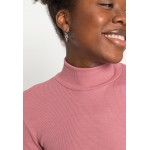 Kobiety T SHIRT TOP | Missguided HIGH NECK CROP 2 PACK - Bluzka z długim rękawem - black/rose/czarny - ZT24130