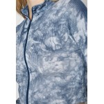 Kobiety T SHIRT TOP | Missguided TIE DYE ZIP FRONT - Bluzka z długim rękawem - blue/niebieski - TU48602