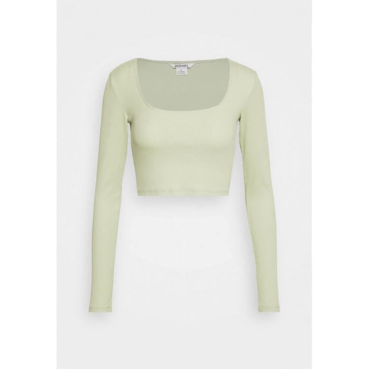 Kobiety T SHIRT TOP | Monki Bluzka z długim rękawem - green dusty light/jasnozielony - GY99851