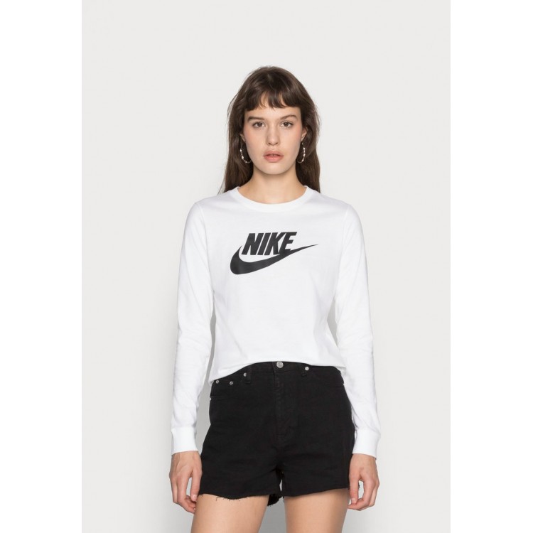 Kobiety T SHIRT TOP | Nike Sportswear TEE ICON - Bluzka z długim rękawem - white/black/biały - GH99035