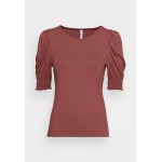 Kobiety T SHIRT TOP | ONLY ONLELVAO-NECK SMOCK 2/4 - Bluzka z długim rękawem - apple butter/czerwony - LF93091