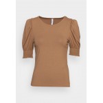 Kobiety T SHIRT TOP | ONLY ONLELVAO-NECK SMOCK 2/4 - Bluzka z długim rękawem - toasted coconut/brązowy - QO45553