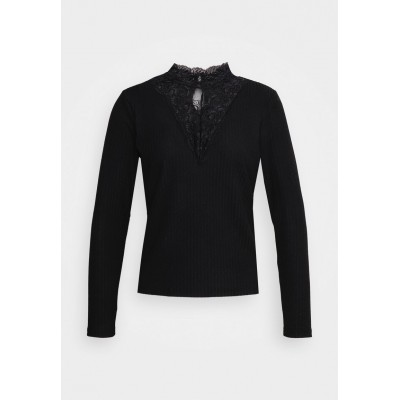 Kobiety T_SHIRT_TOP | ONLY Petite ONLNELLA HIGHNECK - Bluzka z długim rękawem - black/czarny - LC22512