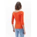 Kobiety T SHIRT TOP | OXXO 3/4 ARMELN - Bluzka z długim rękawem - mandarin red/jasnoczerwony - KZ86473