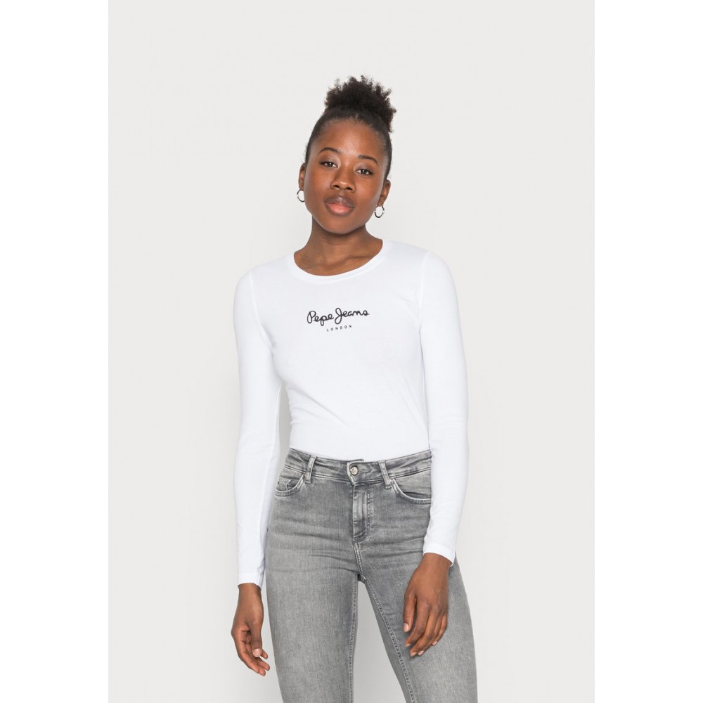 Kobiety T SHIRT TOP | Pepe Jeans NEW VIRGINIA - Bluzka z długim rękawem - white/biały - CV84122