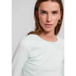 Kobiety T SHIRT TOP | Pieces MIT LANGEN ÄRMELN PCKAJSA - Bluzka z długim rękawem - bleached aqua/jasnoniebieski - NF02780