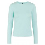 Kobiety T SHIRT TOP | Pieces MIT LANGEN ÄRMELN PCKAJSA - Bluzka z długim rękawem - bleached aqua/jasnoniebieski - NF02780