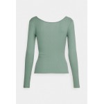 Kobiety T SHIRT TOP | Pieces Petite PCKITTE - Bluzka z długim rękawem - hedge green/zielony - JK39559