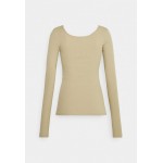 Kobiety T SHIRT TOP | PIECES Tall PCKITTE - Bluzka z długim rękawem - silver mink/różowy - JX50245