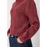 Kobiety T SHIRT TOP | s.Oliver MIT SMOKDETAIL - Bluzka z długim rękawem - bordeaux/bordowy - FR37450