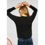 Kobiety T SHIRT TOP | Street One MIT WORDING - Bluzka z długim rękawem - schwarz/czarny - UI30746