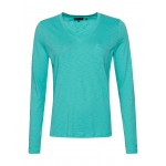 Kobiety T SHIRT TOP | Superdry LONG SLEEVE POCKET - Bluzka z długim rękawem - aruba aqua/jasnoniebieski - VX65974